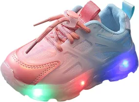 Infant Light Up Shoes Toddler Boys Girls LED Lightweight Mesh Walking Shoes Children Kids Breathable Tennis Shoes