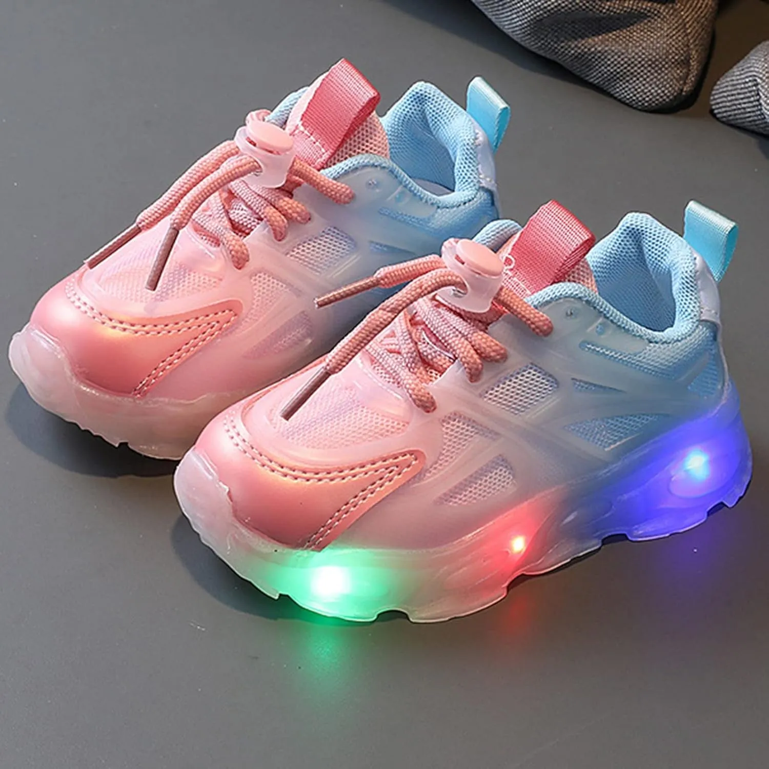 Infant Light Up Shoes Toddler Boys Girls LED Lightweight Mesh Walking Shoes Children Kids Breathable Tennis Shoes