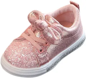 Infant Toddler Sequins Boys Shoes Run Baby Girls Children Crystal Bling Sport Bowknot Baby Boy Shoes Size 10