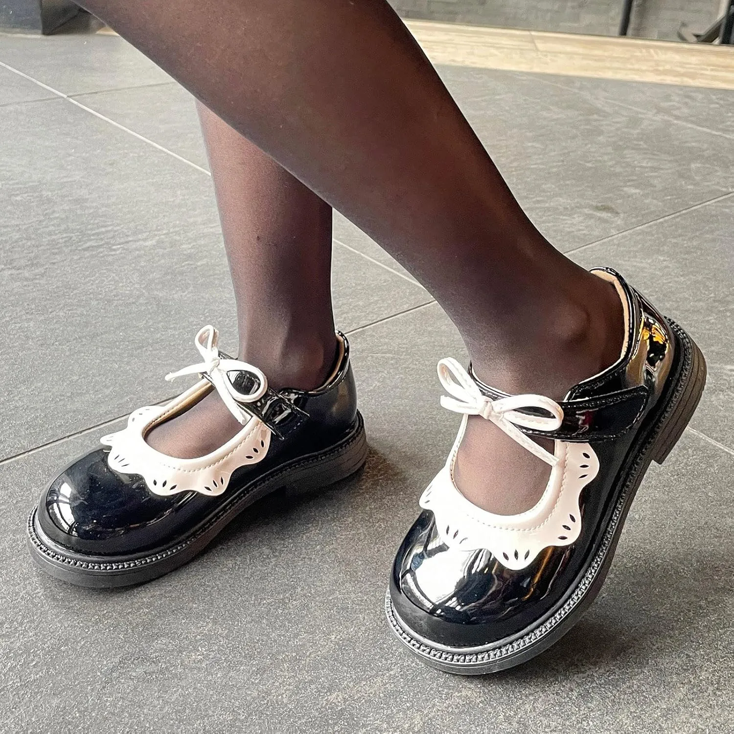 Jelly Shoes for Girls Size 9 Toddler Little Girl Oxfords Dress Shoes Casual Slip on Ballet Flat Oink Slides