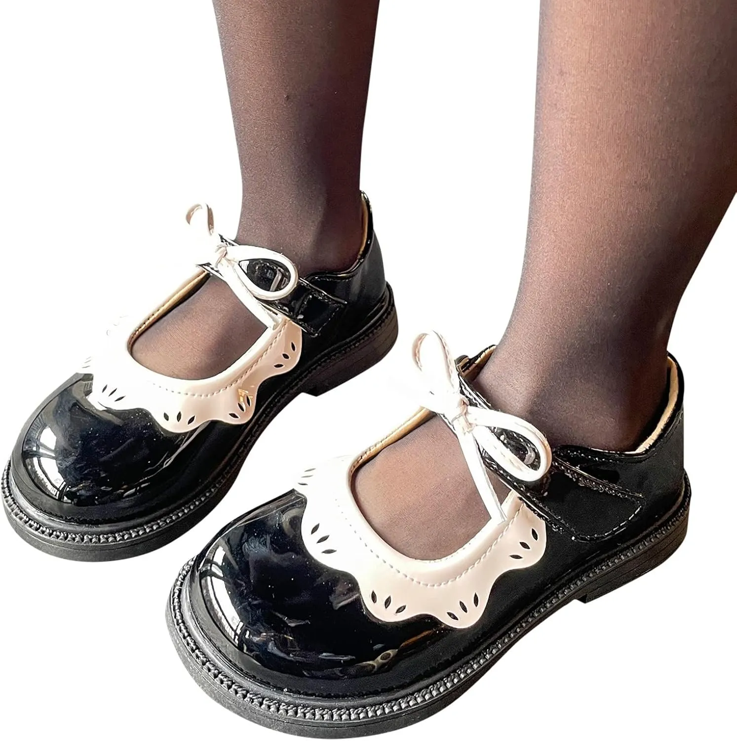 Jelly Shoes for Girls Size 9 Toddler Little Girl Oxfords Dress Shoes Casual Slip on Ballet Flat Oink Slides