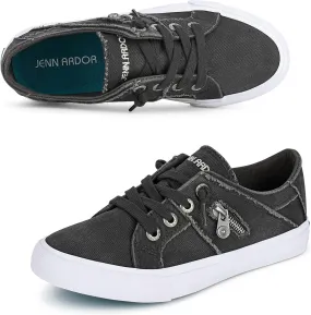 JENN ARDOR Womens Fashion Sneakers Slip On Shoes Women Sneakers Canvas Shoes Womens Tennis Comfortable Walking Flats for Womens Casual Shoes
