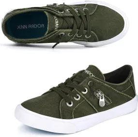 JENN ARDOR Womens Fashion Sneakers Slip On Shoes Women Sneakers Canvas Shoes Womens Tennis Comfortable Walking Flats for Womens Casual Shoes