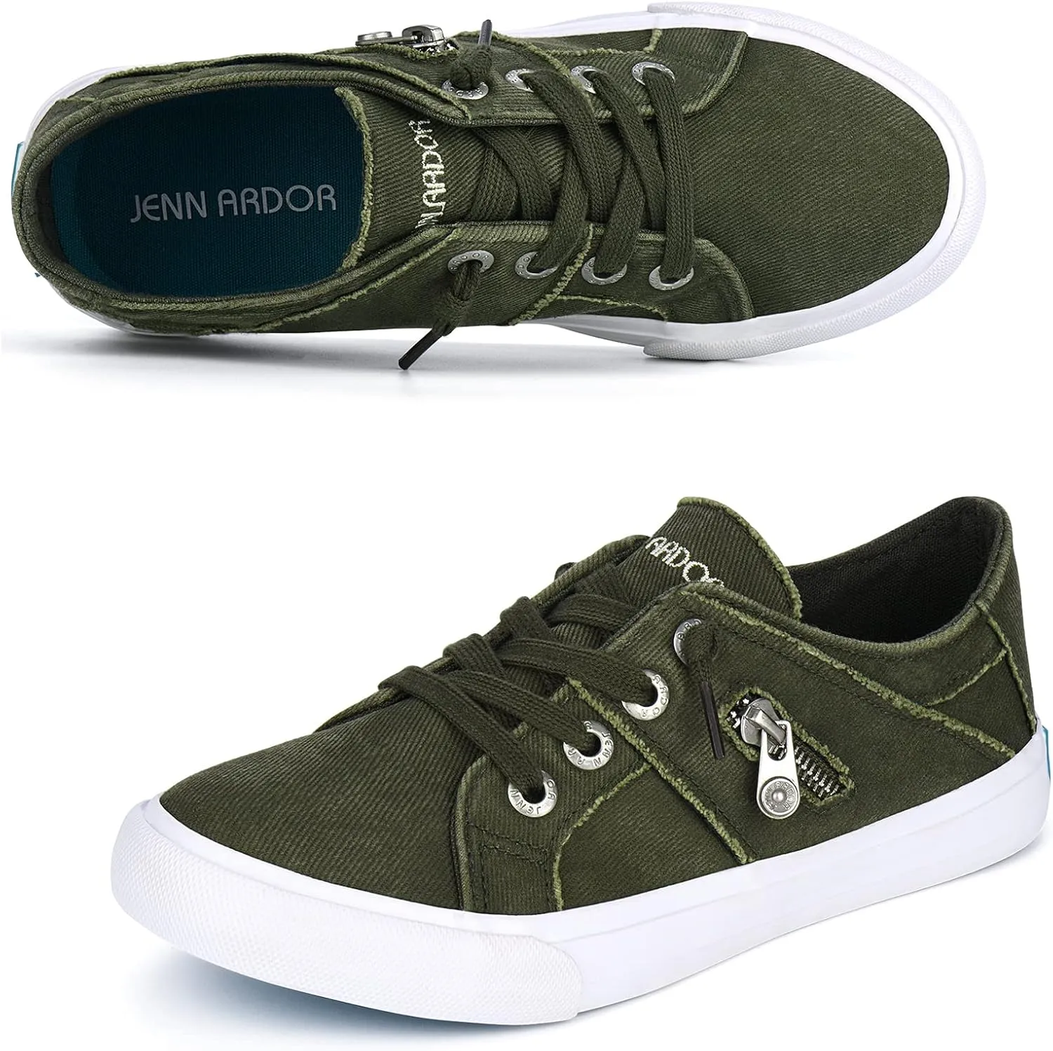 JENN ARDOR Womens Fashion Sneakers Slip On Shoes Women Sneakers Canvas Shoes Womens Tennis Comfortable Walking Flats for Womens Casual Shoes