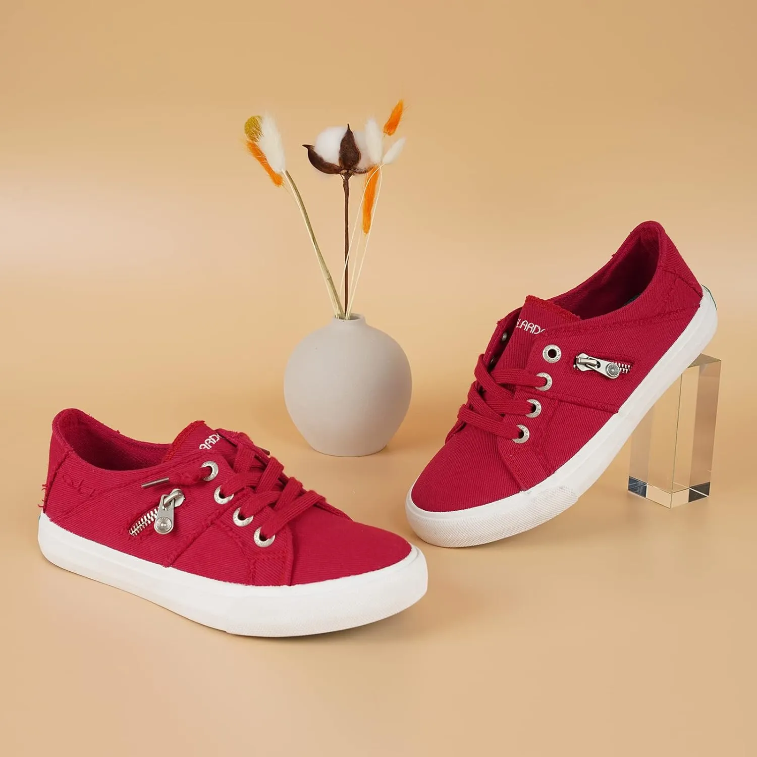 JENN ARDOR Womens Fashion Sneakers Slip On Shoes Women Sneakers Canvas Shoes Womens Tennis Comfortable Walking Flats for Womens Casual Shoes