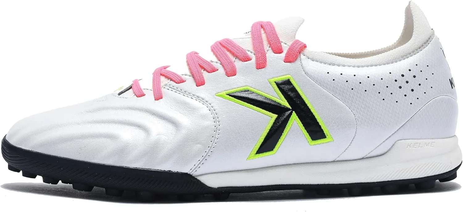 KELME Kangaroo Leather Turf Soccer Shoes - FG Pro K-Leather Soccer Cleats - Outdoor Indoor Football Boots Mens Adult Sizes