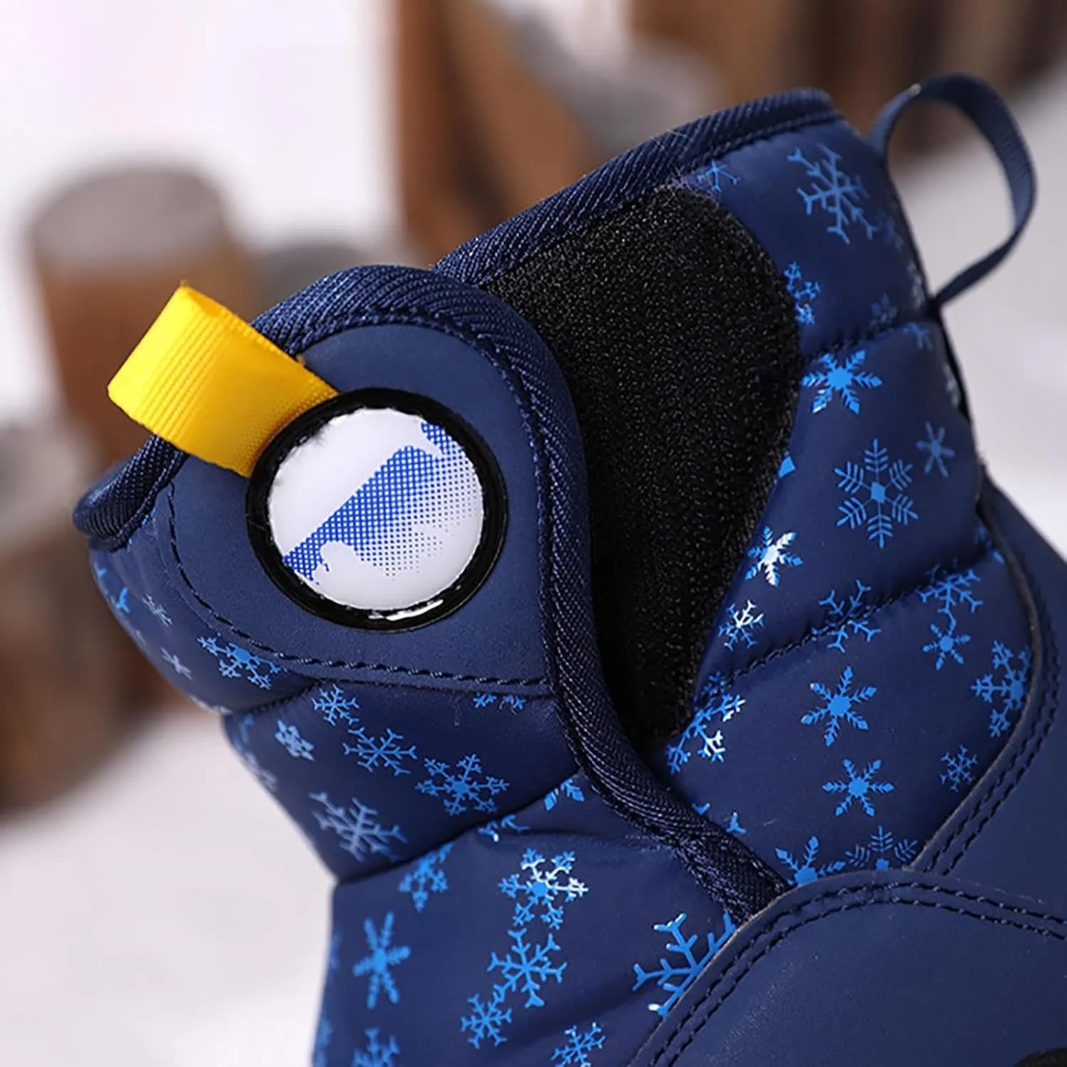 Kids Boy Girl Snow Boots Winter Outdoor Water Proof with Fr Lined Cold-Weather Mid Calf Snow Slip esistant Boots
