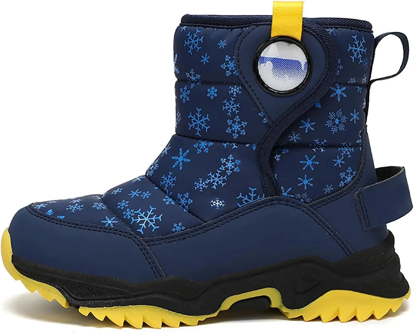 Kids Boy Girl Snow Boots Winter Outdoor Water Proof with Fr Lined Cold-Weather Mid Calf Snow Slip esistant Boots