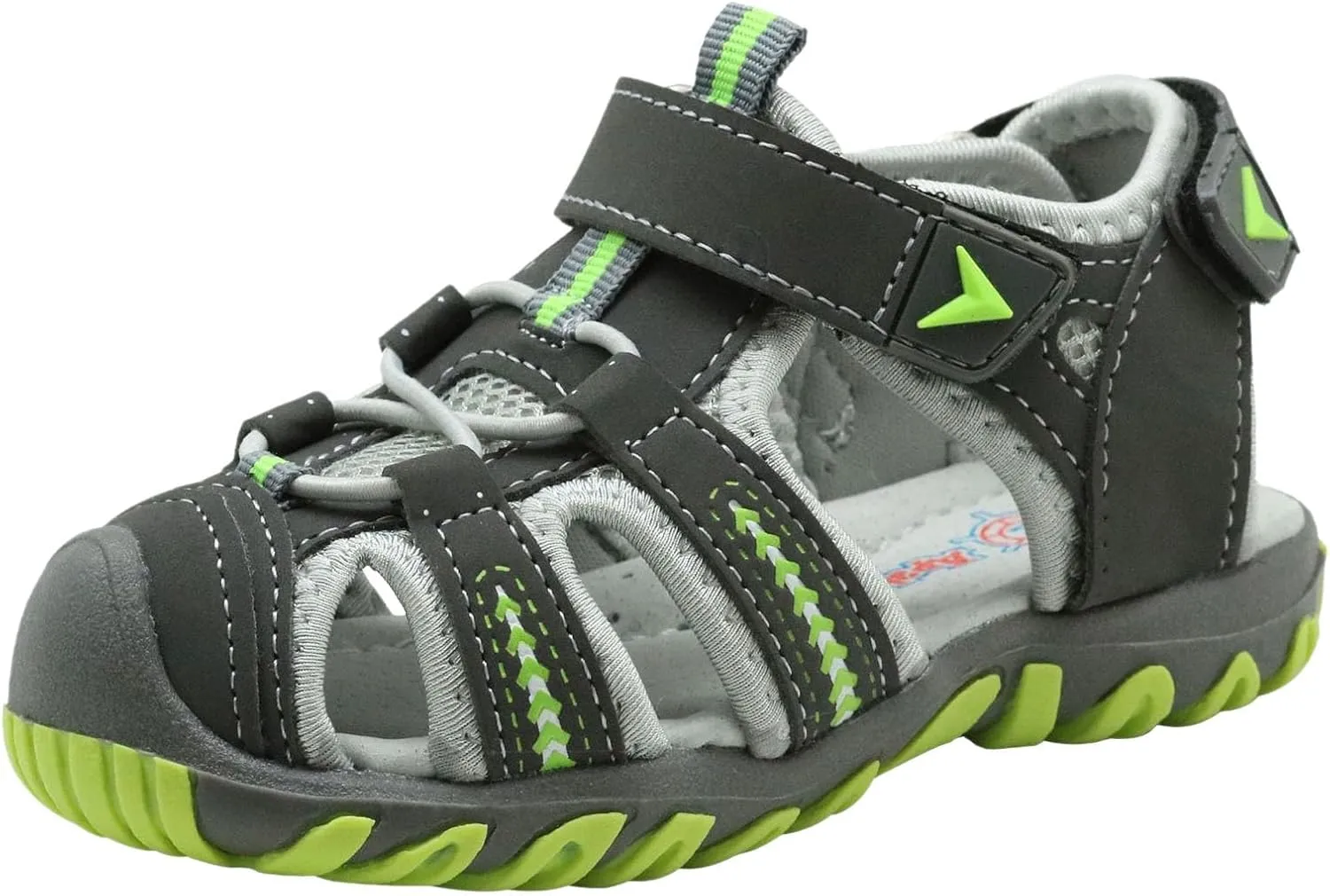 Kids Boys Closed Toe Sandals Summer Outdoor Athletic Sport Sandals Walking Hiking Hook and Loop Adjustable Shoes