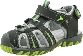 Kids Boys Closed Toe Sandals Summer Outdoor Athletic Sport Sandals Walking Hiking Hook and Loop Adjustable Shoes