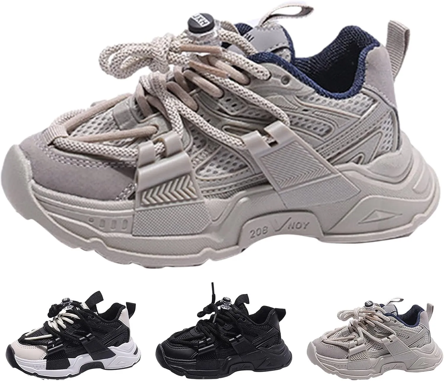 Kids Casual Mesh Sneakers Toddler Girls Boys Breathable Comfort Walking Non Slip Slip On Sports Athletic Shoes