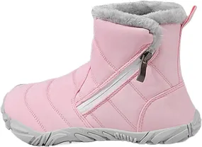 Kids Fr Lined Barefoot Shoes, Unisex-Child Wide Toe Box Hiking Boots, Boys Girls Anti-Slip High Top Snow Boots
