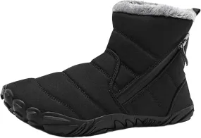 Kids Fr Lined Barefoot Shoes, Unisex-Child Wide Toe Box Hiking Boots, Boys Girls Anti-Slip High Top Snow Boots
