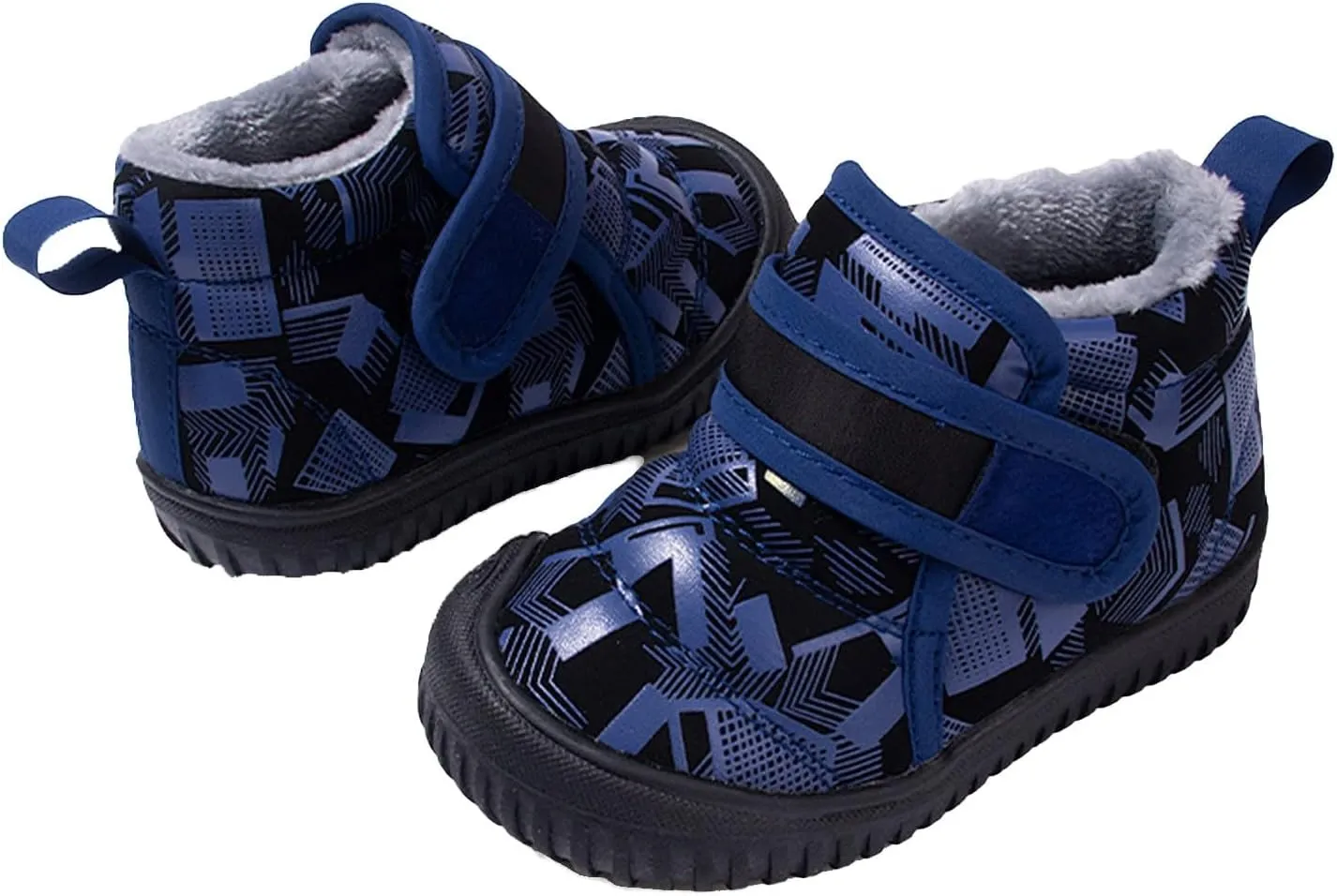 Kids Fuzzy Snow Sport Shoes Fr Lined Open Toe Non Slip Shoes Boys Girls Outdoor Ski Cotton Booties Fashion Loafers