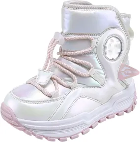 Kids Girls Thickened Warm Snow Boots Insulated Faux Fr Lined Water-esistant Non-Slip Little Sparkly Boots Girls