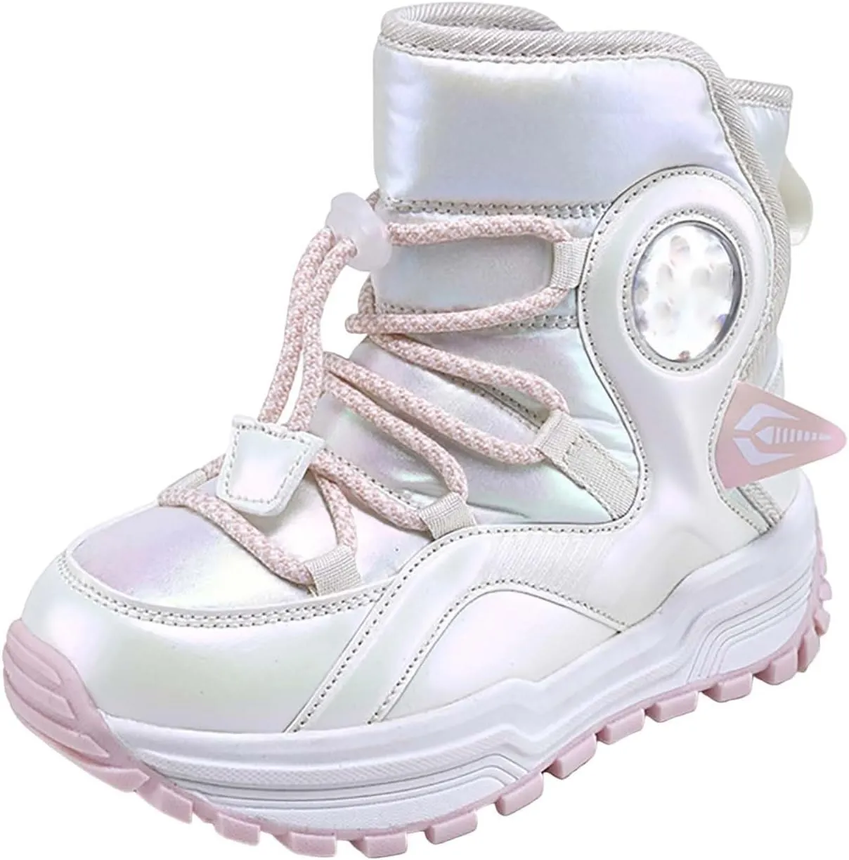Kids Girls Thickened Warm Snow Boots Insulated Faux Fr Lined Water-esistant Non-Slip Winter Size 5 Girls Shoes