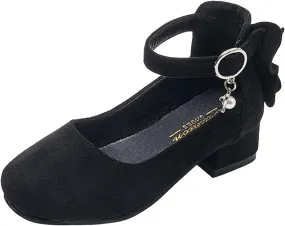 Kids Hiking Shoes Children Shoes Thick High Heel Sandals Fashionable Diamond Bow Small High Heel Toddler Slide