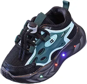 Kids Light-Up Sneakers Flashing Sports Shoes Fashion Glowing Trainer Luminous Running Athletic Shoes for Boy Girl