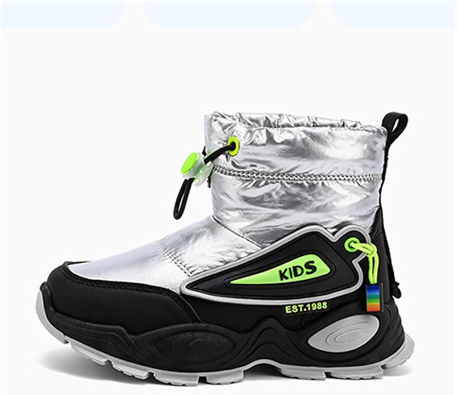 Kids Padded Snow Booties Baby Girls Boys Outdoor Warm Thick Boots Shoes Winter aterproof Comfy Non Slip Chunky Shoes