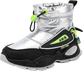 Kids Padded Snow Booties Baby Girls Boys Outdoor Warm Thick Boots Shoes Winter aterproof Comfy Non Slip Chunky Shoes