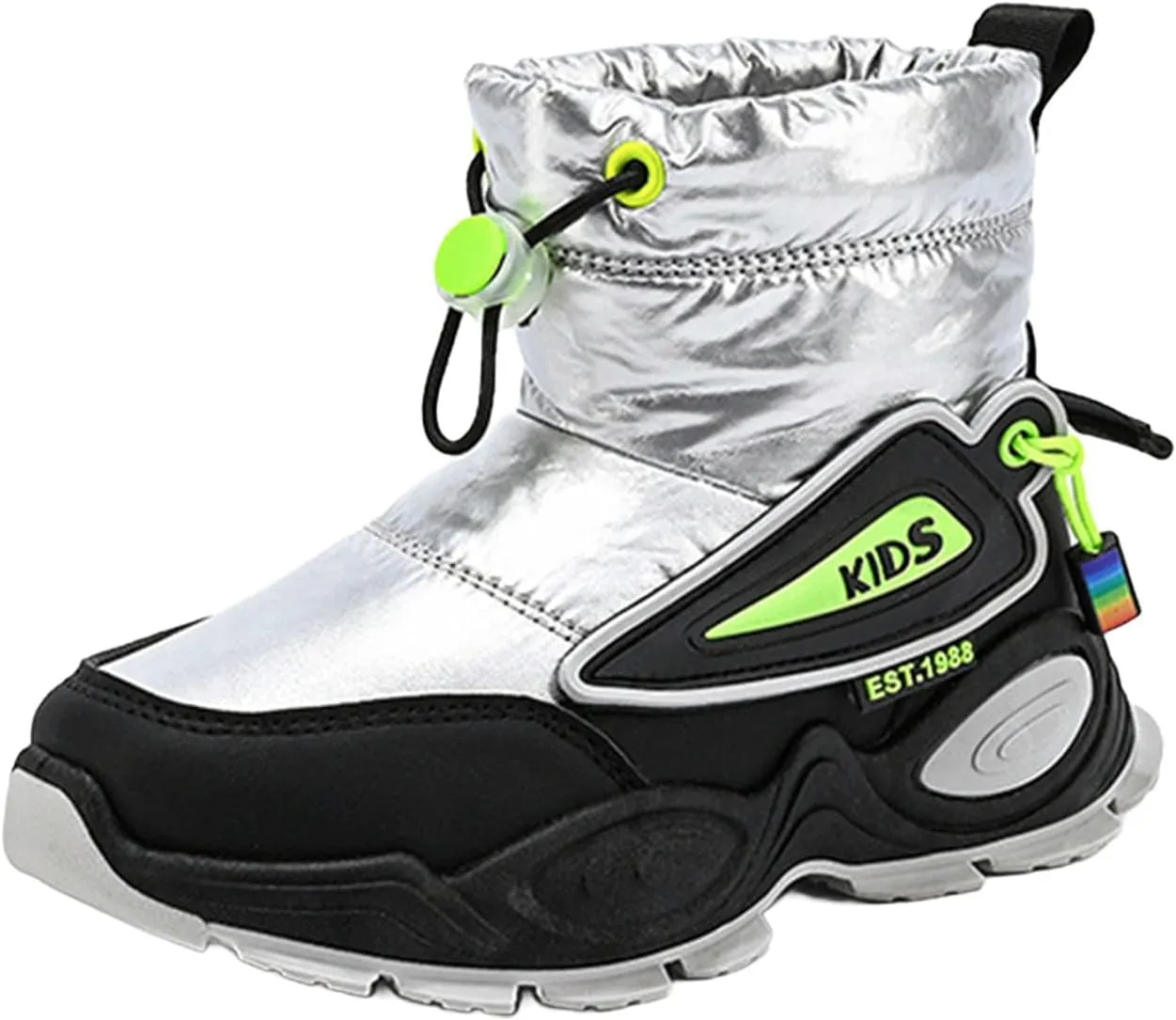 Kids Padded Snow Booties Baby Girls Boys Outdoor Warm Thick Boots Shoes Winter aterproof Comfy Non Slip Chunky Shoes