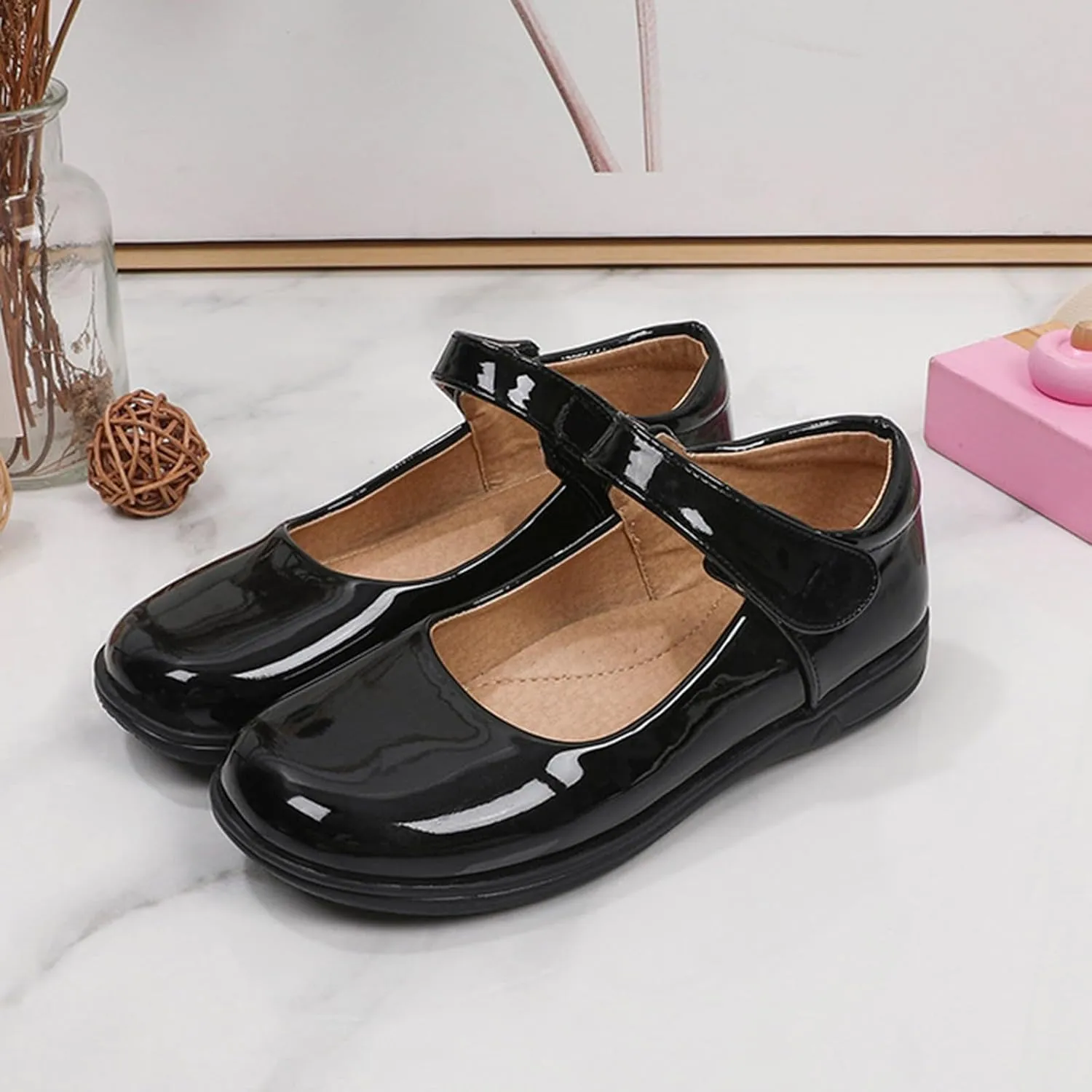 Kids Running Shoes Fashion Summer and Girls Leather Shoes Boots Student Dress Performance Hook Loop Slip On Comfortable