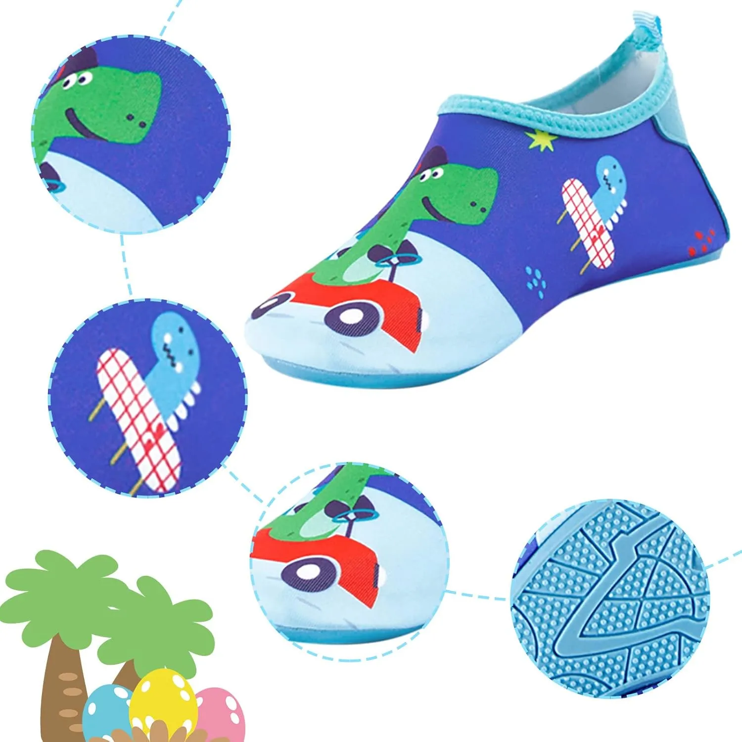 Kids Shoes Size 13 Socks Outdoor Beach Children Swimming Water Cartoon Kids Diving Slip on Boys Shoes Size 4