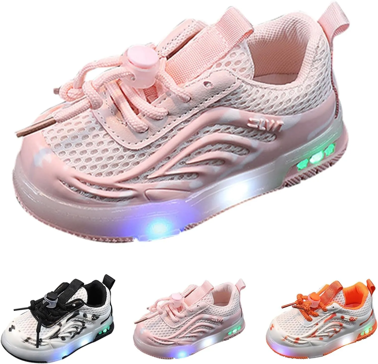 Kids Toddler Light Up Flashing Shoes Girls Boys Lightweight Breathable Flat Walking Sneaker Sport Shoes for Kids