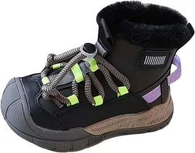 Kids Water Resistan Hiking Boots Boys Girls Anti Collision Anti-Ski Athletic Outdoor Adventur Trkking Shoes