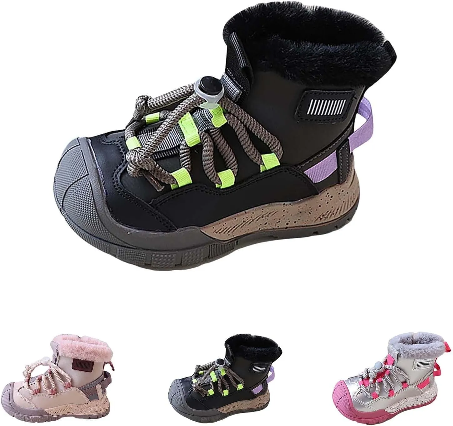 Kids Water Resistan Hiking Boots Boys Girls Anti Collision Anti-Ski Athletic Outdoor Adventur Trkking Shoes