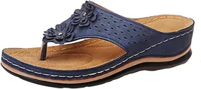Lausiuoe Womens Comfy Orthotic Sandals,Womens Slides Sandals Slip On Slippers Orthopedic Flip Flops With Arch Support