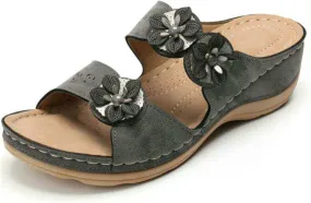 Lausiuoe Womens Comfy Orthotic Sandals,Womens Slides Sandals Slip On Slippers Orthopedic Flip Flops With Arch Support