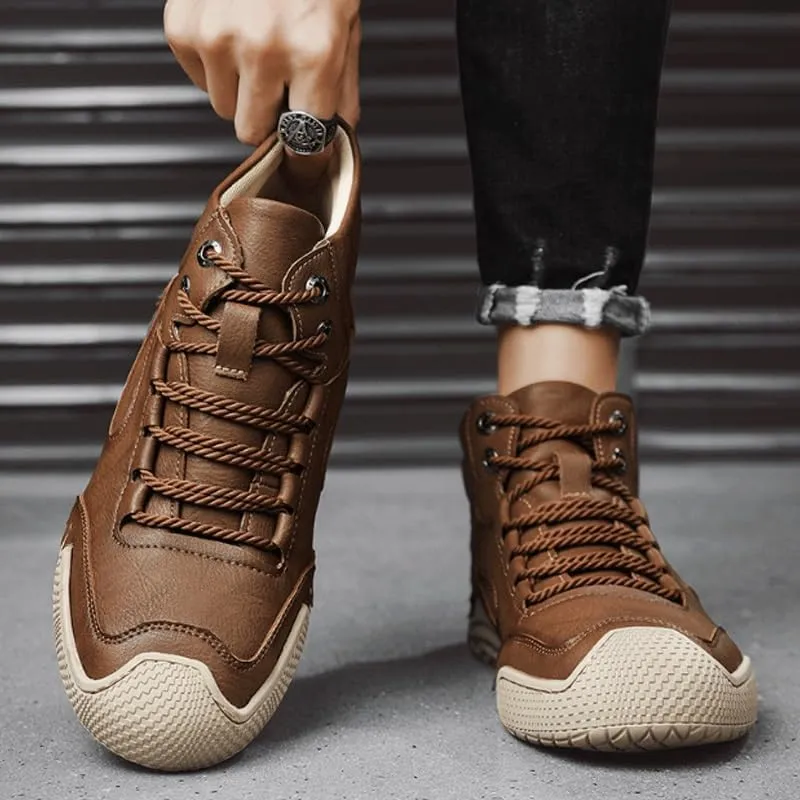 Lightweight Comfortable Walking Running Sneakers for Men Stylish Lace Up Casual Walking Business Driving Dress Shoes