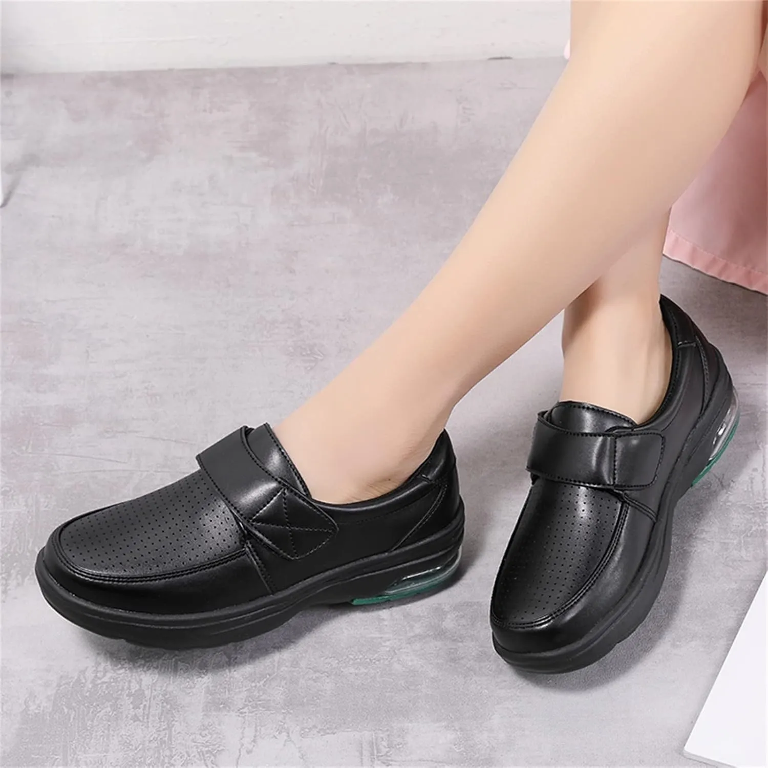 Lightweight Walking Shoes Cushion Casual Shoes Shoes Single Shoes Hook&Loop Women's Shoes Soft Bottom Women's