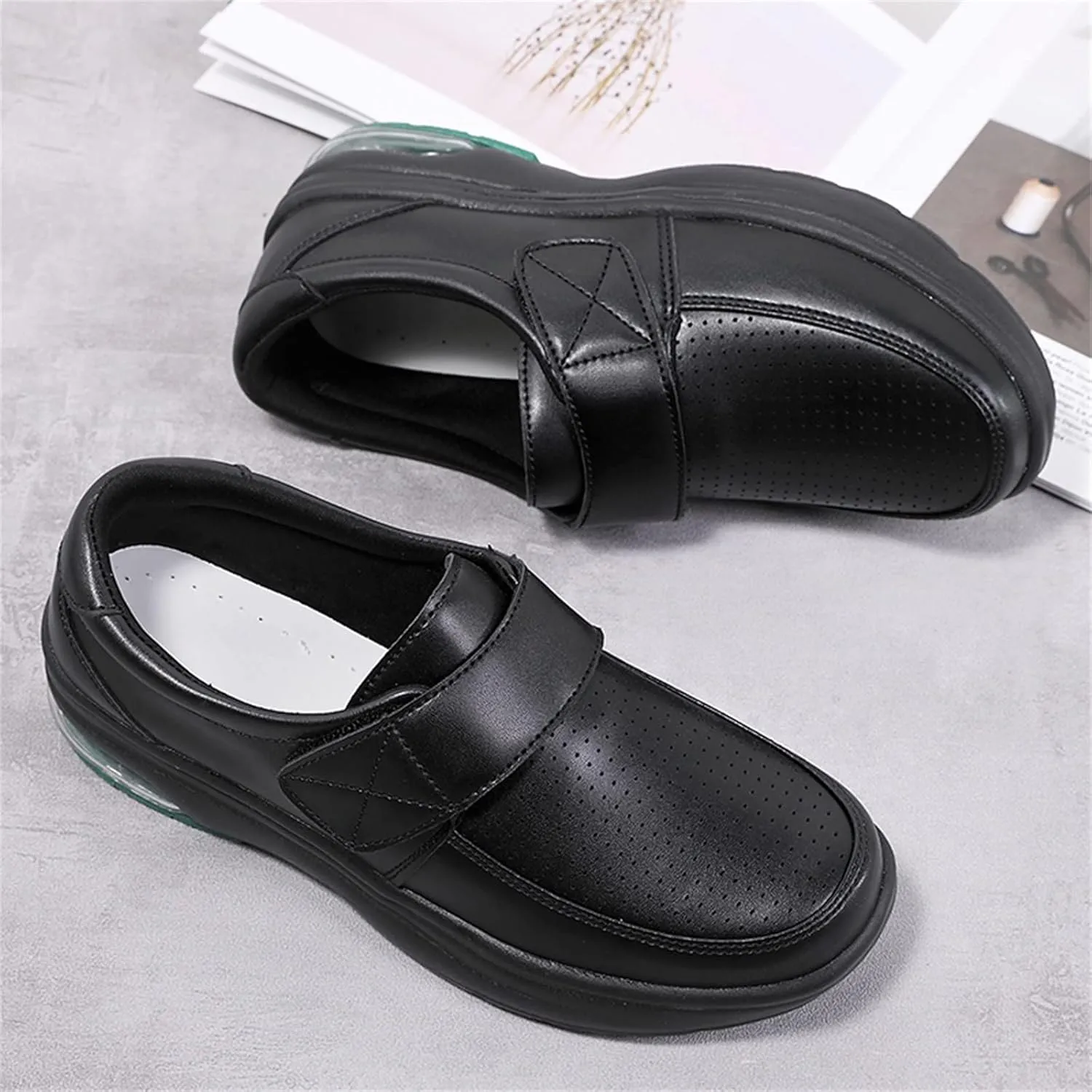 Lightweight Walking Shoes Cushion Casual Shoes Shoes Single Shoes Hook&Loop Women's Shoes Soft Bottom Women's