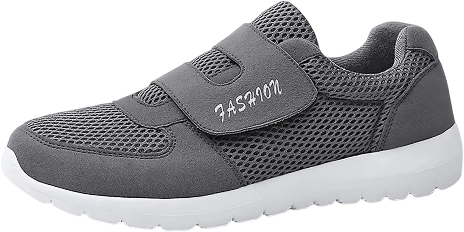 Lightweight Walking Shoes Women's 2023 New Hook Loop Solid Color Fly Woven Mesh Breathable Running Women's