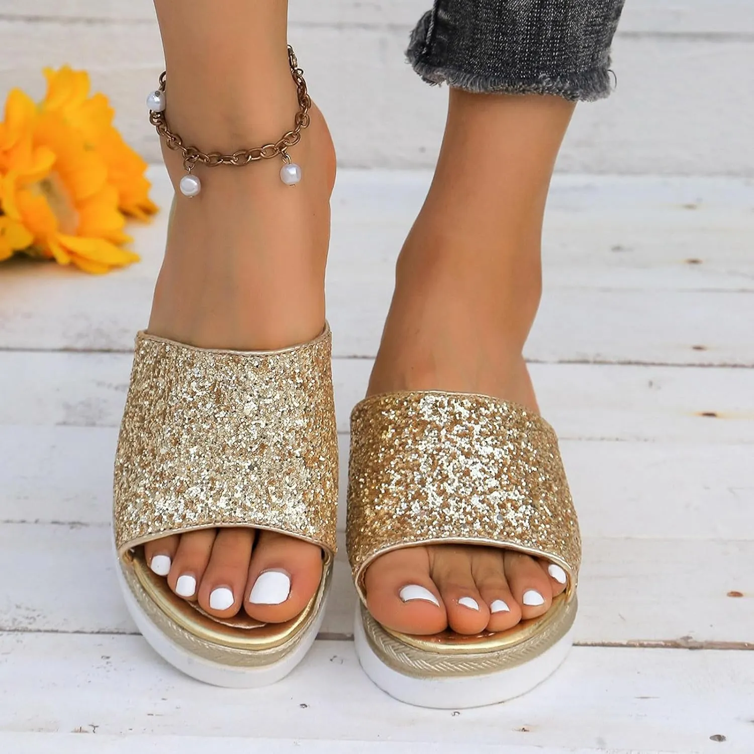Lightweight Wedge Sandals for Women Summer Low Wedges Womens Comfortable Open Toe Sandal Party Dress Sandals