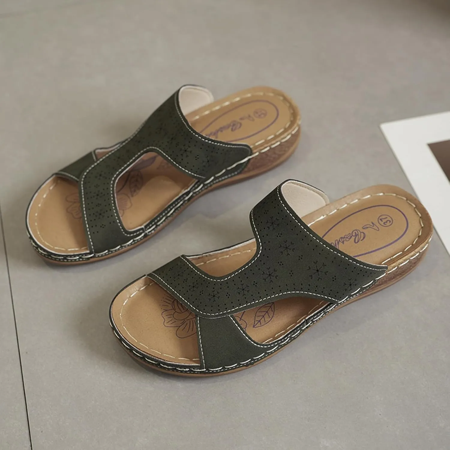 Lightweight Wedge Sandals for Women Womens Casual Slip on Summer Wedge Sandal Casual Sandals Indoor Outdoor