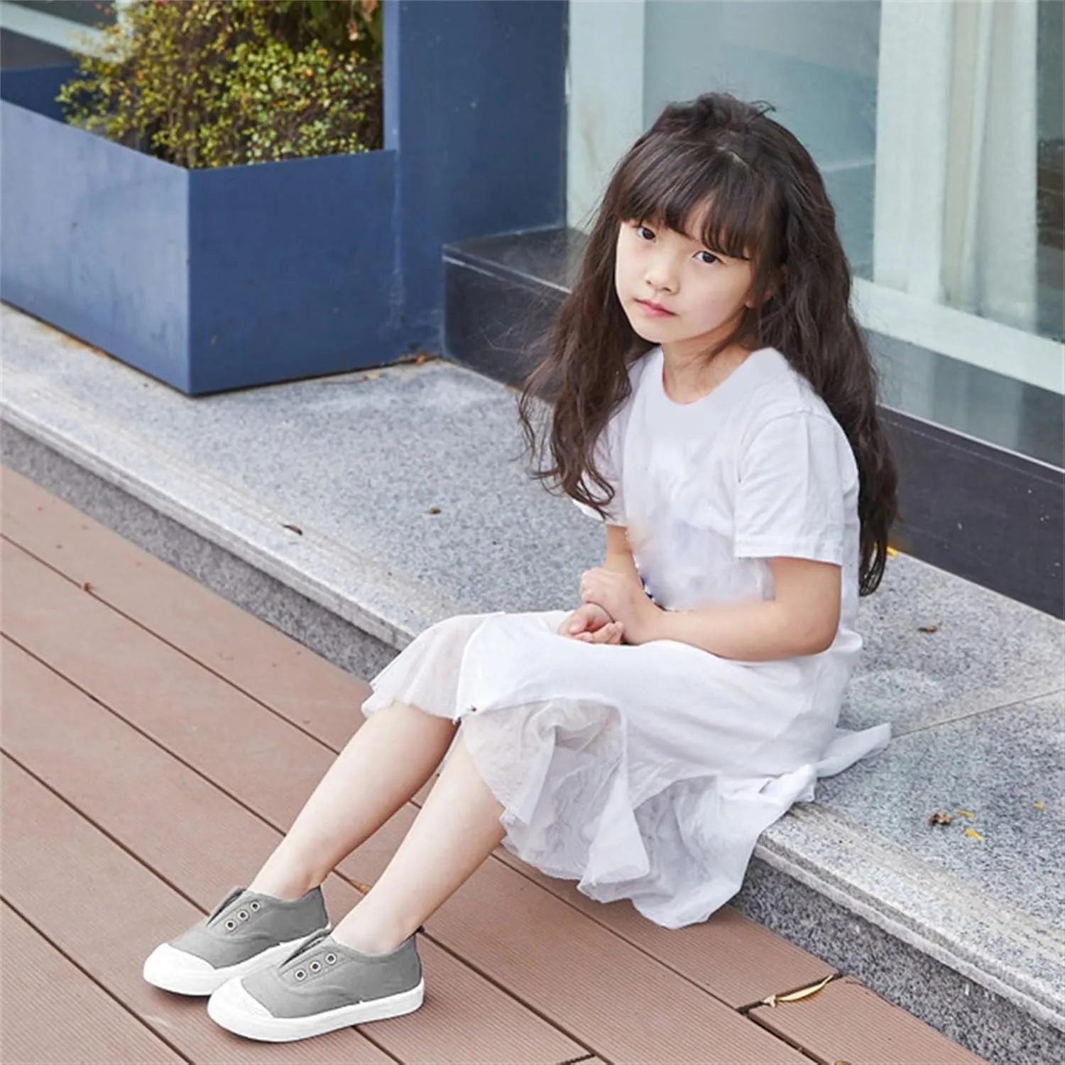 Little Boys Girls Canvas Sneakers Canvas Low Top Breathable Shoes Lace up Non Slip Soft Casual Walking Shoes
