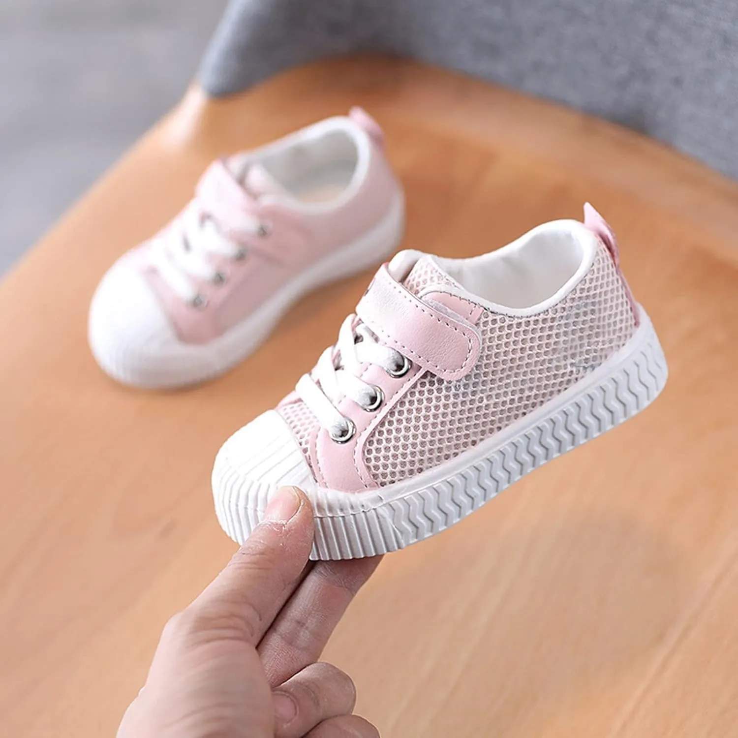 Little Boys Girls Lightweight Sports Shoes Mesh Breathable Flat Household Casual Slip On Canvas Shoes for Kids