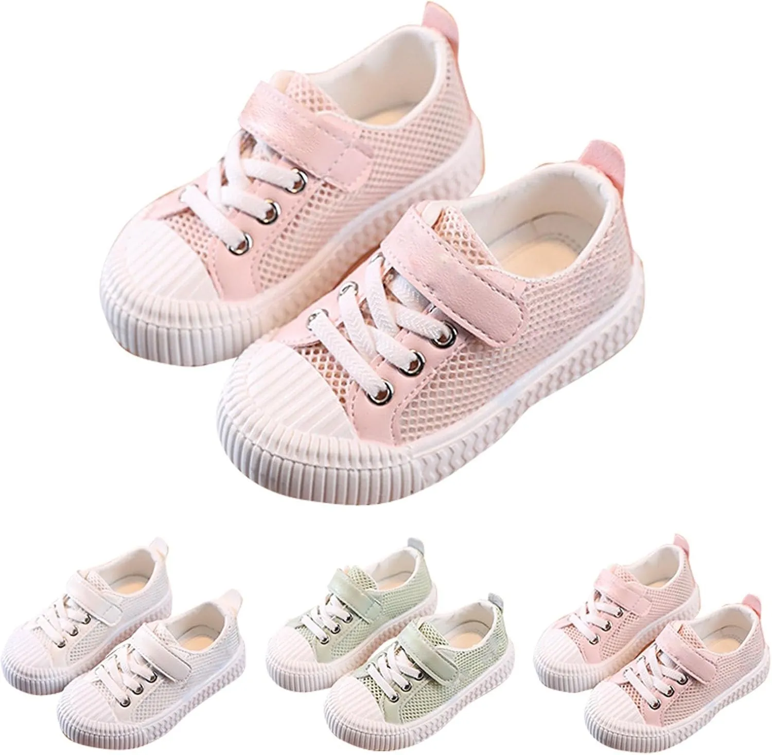 Little Boys Girls Lightweight Sports Shoes Mesh Breathable Flat Household Casual Slip On Canvas Shoes for Kids
