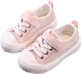 Little Boys Girls Lightweight Sports Shoes Mesh Breathable Flat Household Casual Slip On Canvas Shoes for Kids