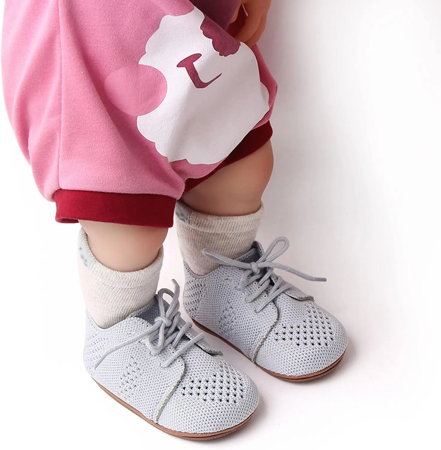 Little Boys Shoes Infant Girls Boys Single Shoes First Shoes Toddler Soft Bottom Breathable Lace Up Toddler Kids