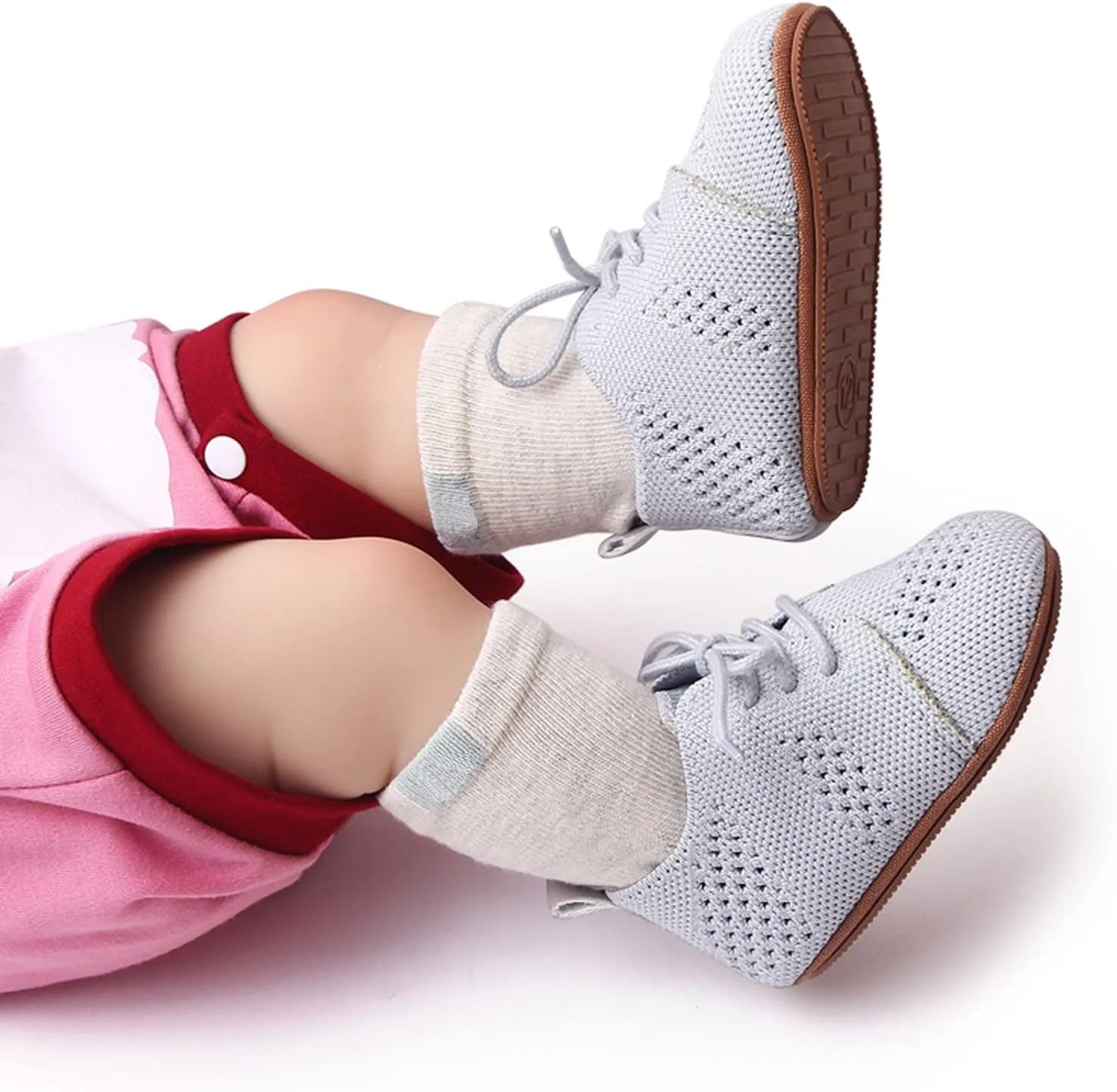 Little Boys Shoes Infant Girls Boys Single Shoes First Shoes Toddler Soft Bottom Breathable Lace Up Toddler Kids