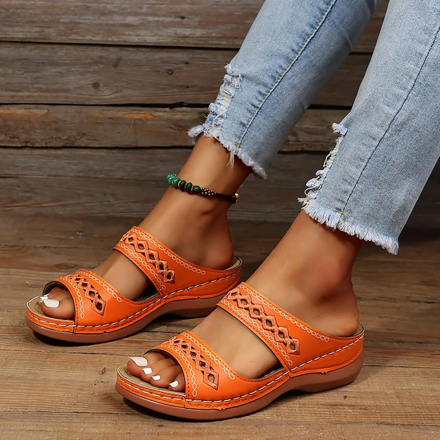Low Wedge Sandals for Women Sandals Wedge for Women Beach Womens Sandal Comfortable Summer Shoes for Womens 2025
