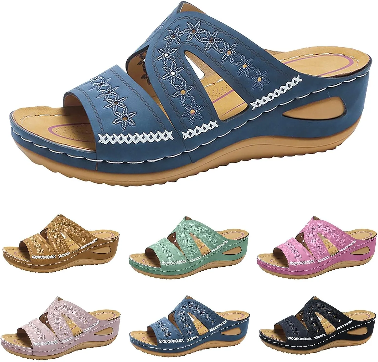 Low Wedge Sandals for Women Wedge Sandals for Women Beach Womens Sandal Comfortable Summer Shoes for Womens 2025