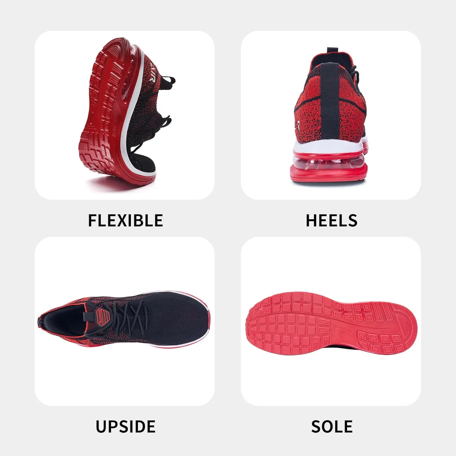 MAFEKE Mens Air Running Shoes Slip On Tennis Sneakers Lightweight Athletic Gym Jogging Fitness Sport Walking Shoes US 7-13