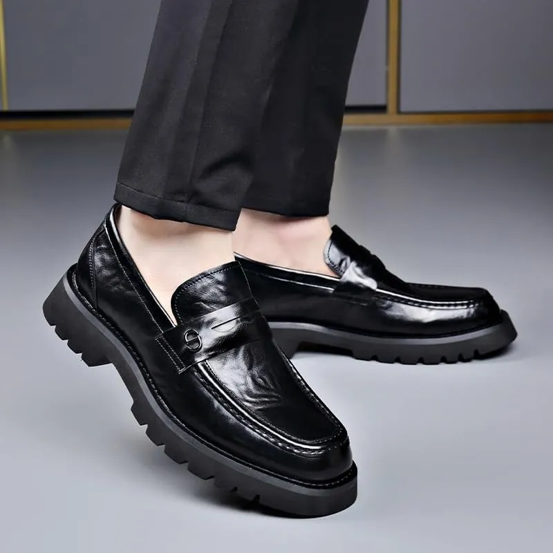 Men Business Casual Derby Shoes Men's Fashion Classic Slip On Low Oxfords Shoes Patent Leather Wingtip Brogue Dress Shoes(6.5)
