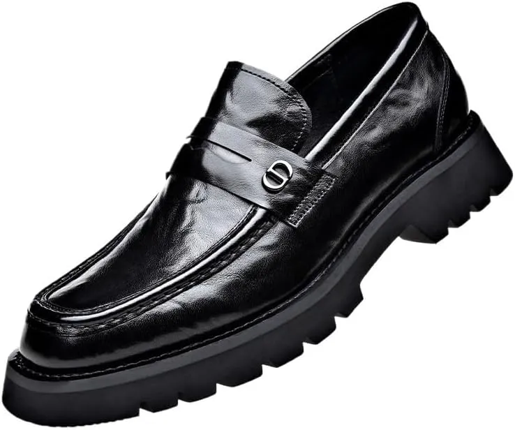 Men Business Casual Derby Shoes Men's Fashion Classic Slip On Low Oxfords Shoes Patent Leather Wingtip Brogue Dress Shoes(6.5)