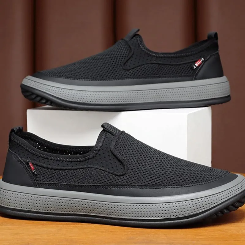 Men Hands-Free Slip-On Summer Walking Casual Loafers Shoes for Men's Outdoor Non-Slip Walking Moccasins Shoes Flats Breathable Sport Outdoor